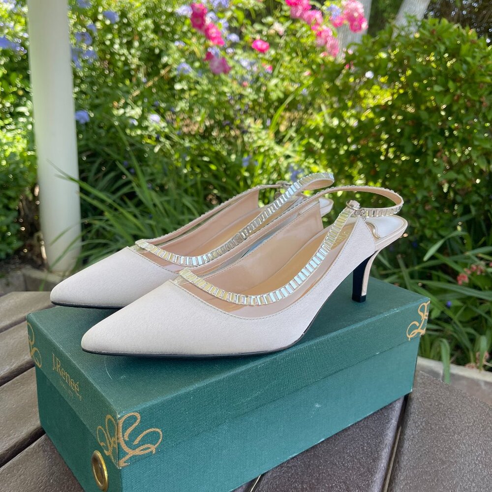 J. Renne: Satin Diamante Heels